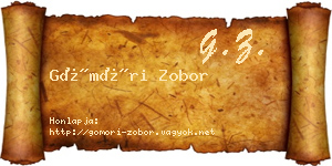 Gömöri Zobor névjegykártya